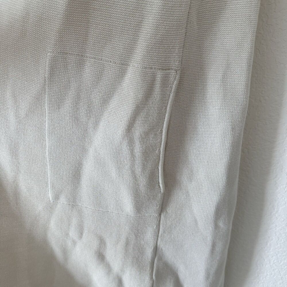 Eileen Fisher Cardigan Size Small Longline Silk Organic Cotton Cream Open Front - Picture 4 of 6